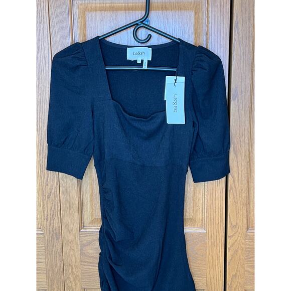 ba&sh Woody Ruffle Mini Dress Black Size XS - NWT - Picture 5 of 10